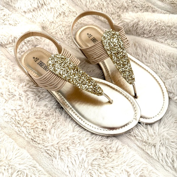 Dream Pairs Shoes - Dream Pairs Gold Glitter Sandals for Women